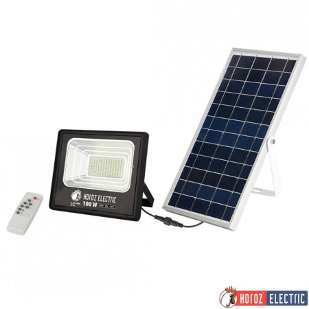 Прожектор светодиодный в комплекте с солнечной панелью TIGER 100W