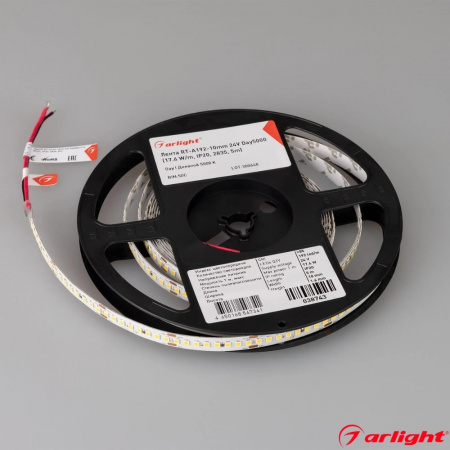 Высокоэффективная светодиодная лента PRO150 SMD 2835  192 LED  24V  17,6W  IP20  5000K (4)
