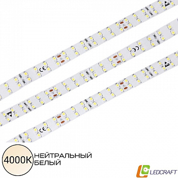 Светодиодная лента SMD 2835 / 196LED / 24V / 20W / IP20 / 4000K 2-х рядная