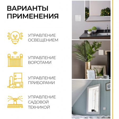 Выключатель дистанционного управления TM82 двухклавишный 500W (белый) (3)