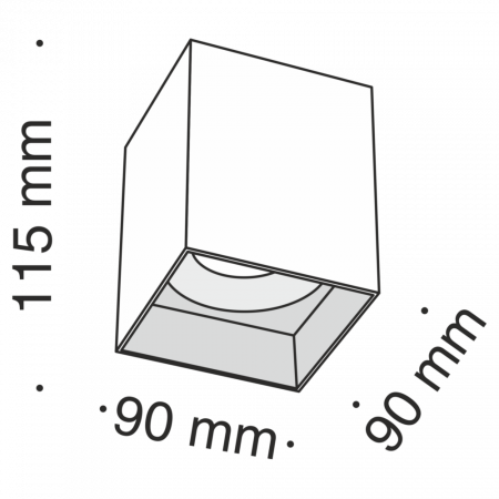 Накладной светильник Slim под лампу Gu10 (белый) (2)