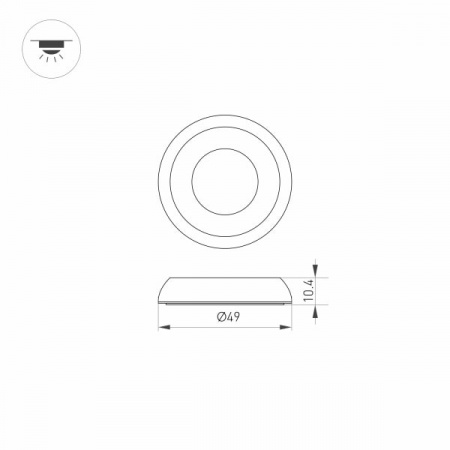 Накладка для светильника ART-DECK-CAP-DOME-R50 (2)