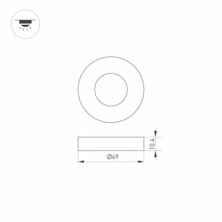 Накладка для светильника ART-DECK-CAP-ROLL-R50 (3)