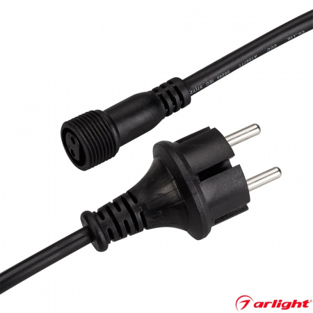Шнур питания ARD-CLASSIC-BALL-LIVE-1.5M Black (ПВХ) (1)