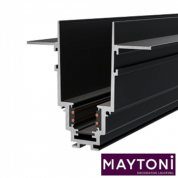 Встраиваемый чёрный магнитный шинопровод Maytoni (1)