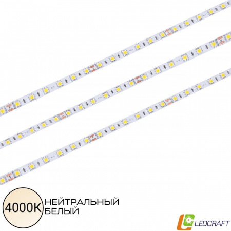 Светодиодная лента SMD 5050  60LED  24V  14,4W  IP33  4000К