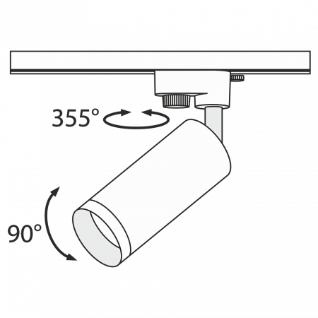 Трековый светильник под лампу GU10 (хром) (1)