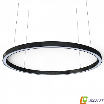 Ø1420*50*50мм (74W) светодиодный профильный круглый светильник чёрный