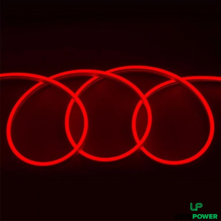 Гибкий неон 9W 12V ПВХ 126мм КРАСНЫЙ (катушка 50 метров)