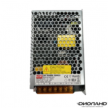 Блок питания LUXDriver 200W 24V IP20 (хром) (3)