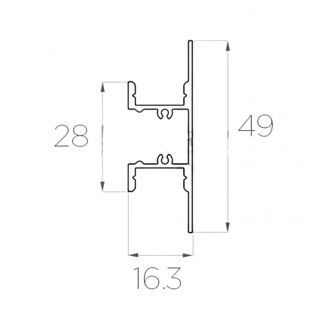 Алюминиевый профиль LC-LPN-4916 (2 метра) (2)