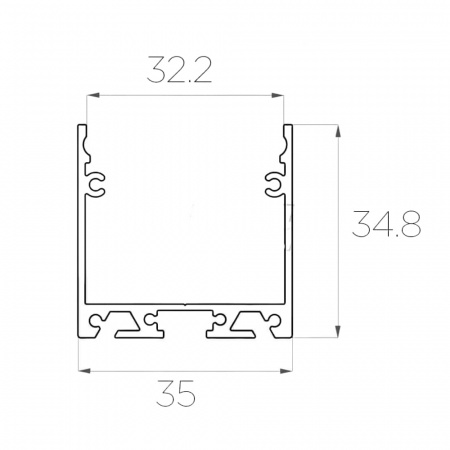 Алюминиевый профиль LC-LP-3535 (2 метра)  (2)