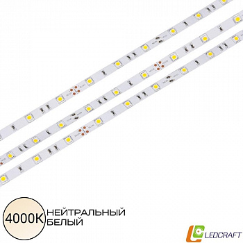 Светодиодная лента SMD 5050 / 30LED / 12V / 7,2W / IP20 / 4000К