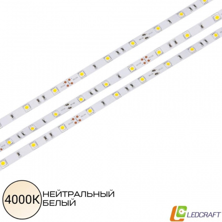 Светодиодная лента SMD 5050  30LED  12V  7,2W  IP33  4000К