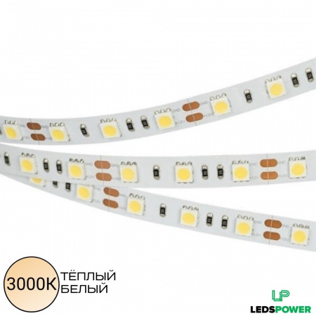 Светодиодная лента SMD 5050  60LED  24V  14,4W  IP33  3000К