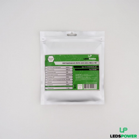 Светодиодная лента SMD 2835  240LED  12V  18W  IP20  6000К (5)