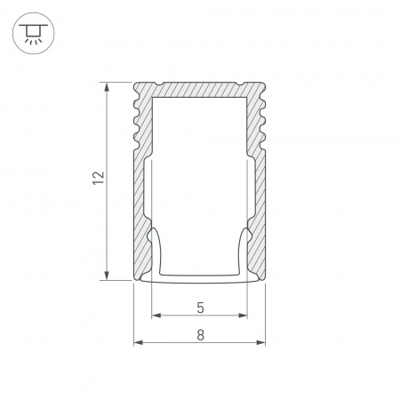 Алюминиевый профиль SL-MINI-8-H12-2000 WHITE (2)