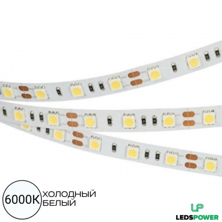 Светодиодная лента SMD 5050  60LED  12V  14,4W  IP33  6000К