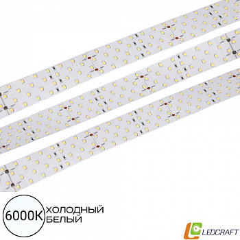 Светодиодная лента SMD 2835 / 280LED / 24V / 28,8W / IP20 / 6000K 4-х рядная