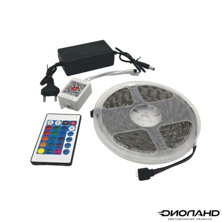 Комплект с bluetooth управлением SMD5050  60LED  12V  14,4W  IP65  RGB (1)