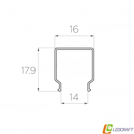 Рассеиватель LC-LRM-BL1716 черный (2 метра) (2)