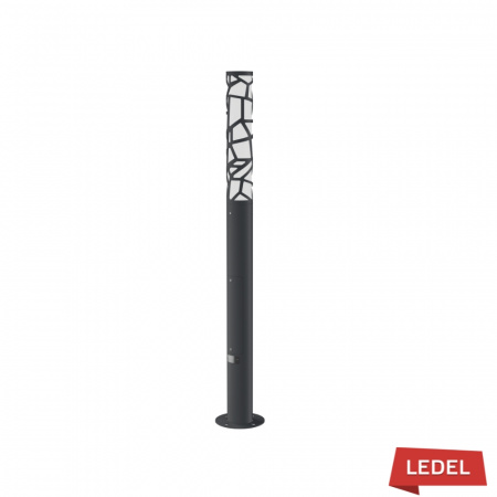 Ландшафтный светильник L-park PILLAR 30W чёрный (АНТИВАНДАЛЬНЫЙ)
