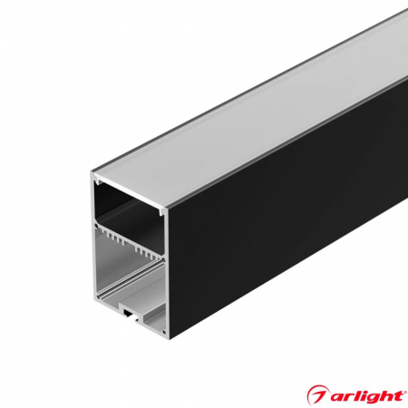 КОМПЛЕКТ алюминиевый профиль SL-LINE-4970-2500 BLACK+OPAL (2 метра) (1)