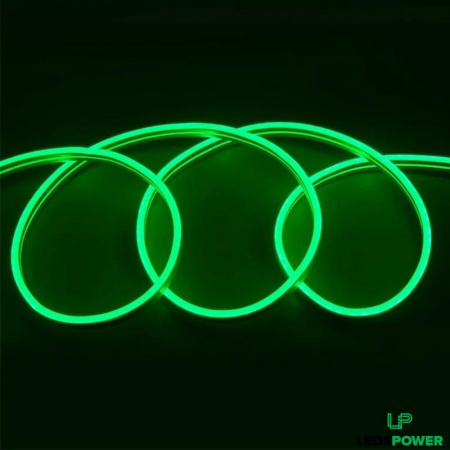 Гибкий неон 9W 12V ПВХ 126мм ЗЕЛЁНЫЙ (катушка 50 метров)