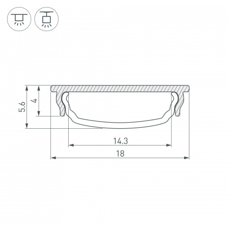 Гибкий алюминиевый профиль ARH-BENT-W18-2000 (2)