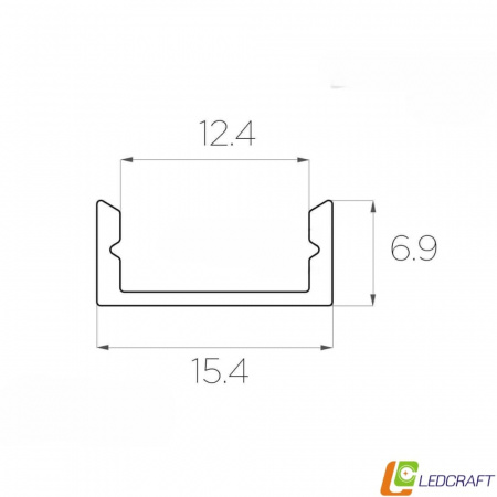 Алюминиевый профиль чёрный LC-LP-0716 (2 метра) (2)