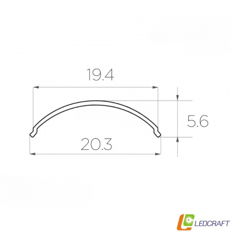 Рассеиватель LC-LRM-BL20 черный (2 метра) (2)
