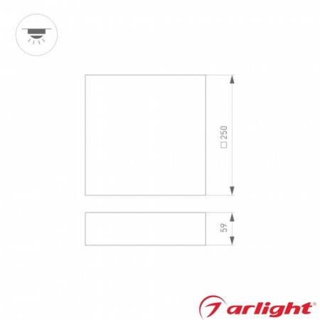 Потолочный светильник QUADRO 25W (5)