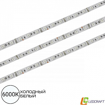 Светодиодная лента SMD 5050 / 60LED / 12V / 14,4W / IP20 / 6000К